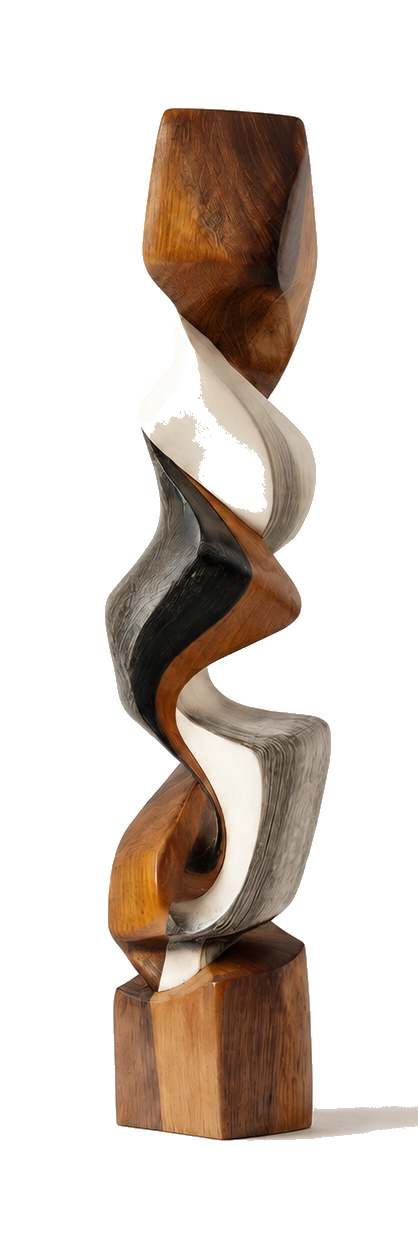 Vertical Flow | Wood Sculpture